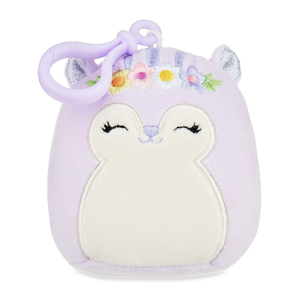 Squishmallows Easter Sydnee the Squirrel Plush Clip On Toy